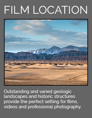 Outstanding and varied geologic landscapes and historic structures provide the perfect setting for films, videos, and professional photography.