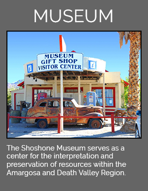 The Shoshone Museum serves as a center for the interpretation and preservation of resources within the Amargosa and Death Valley Region.